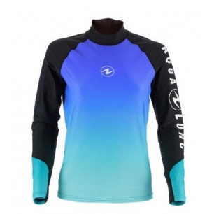 Dámske tričko gray/purple rashguard velk.S