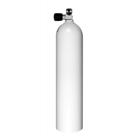 Tlaková fľaša na potápanie 7 L, 207 bar,ventil, biela