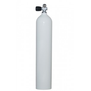 Tlaková fľaša na potápanie MES S40, 207 Bar, ventil, biela